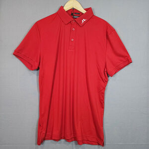 J. Lindeberg KV Regular Fit Golf Polo Shirt in Barbados Red Men's SZ XL - NWT